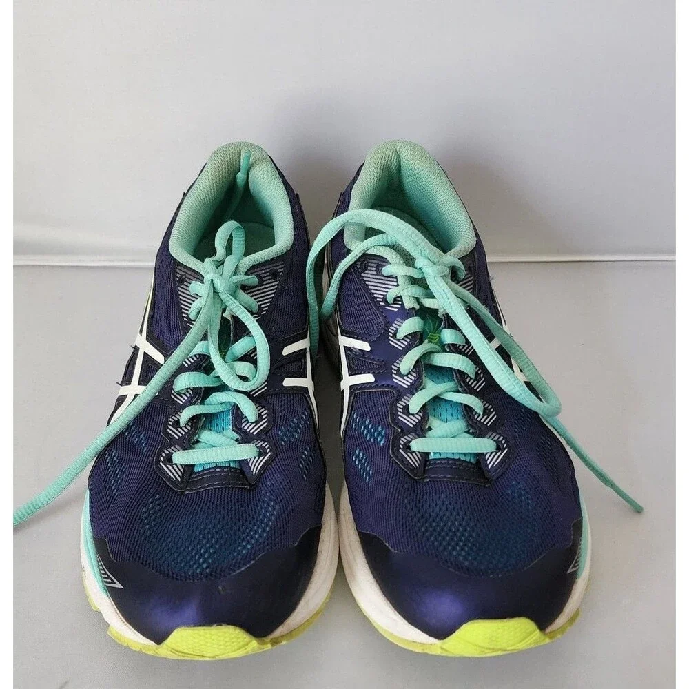 ASICS FUZEX LYTE Women's Athletic Shoes - Size US 7 M Blue /Green Yellow Soles